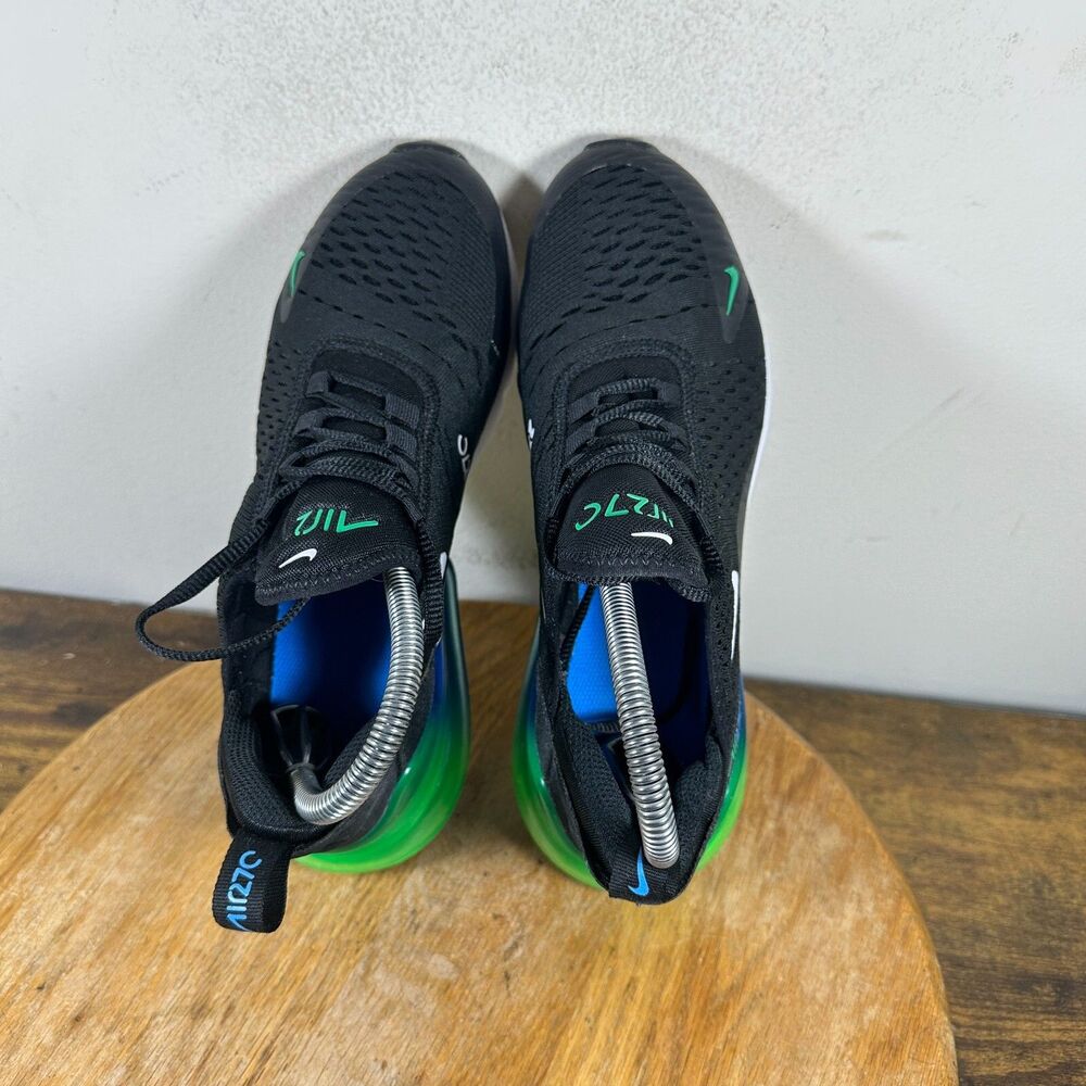 Nike Air Max 270 GS Black Green Blue Shoes Women's Size 7.5 FZ4356-001 - Picture 6 of 8